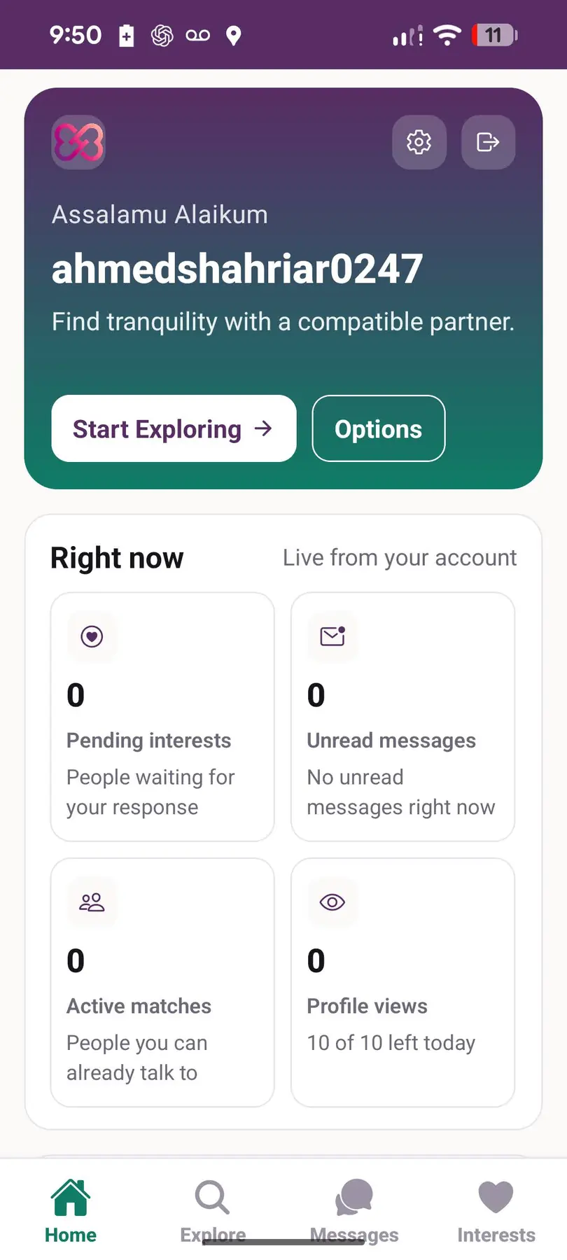 Hijrah Nikah mobile onboarding screen